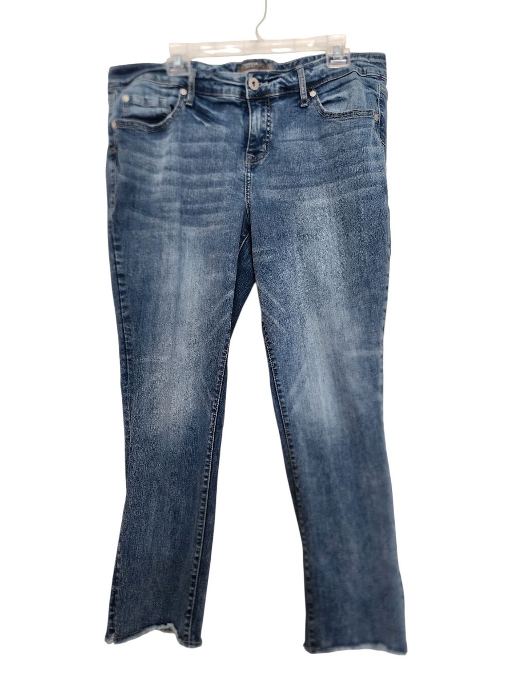 Torrid Cropped Boyfriend Stretch Cotton 5 Pocket Blue Jeans SZ 16